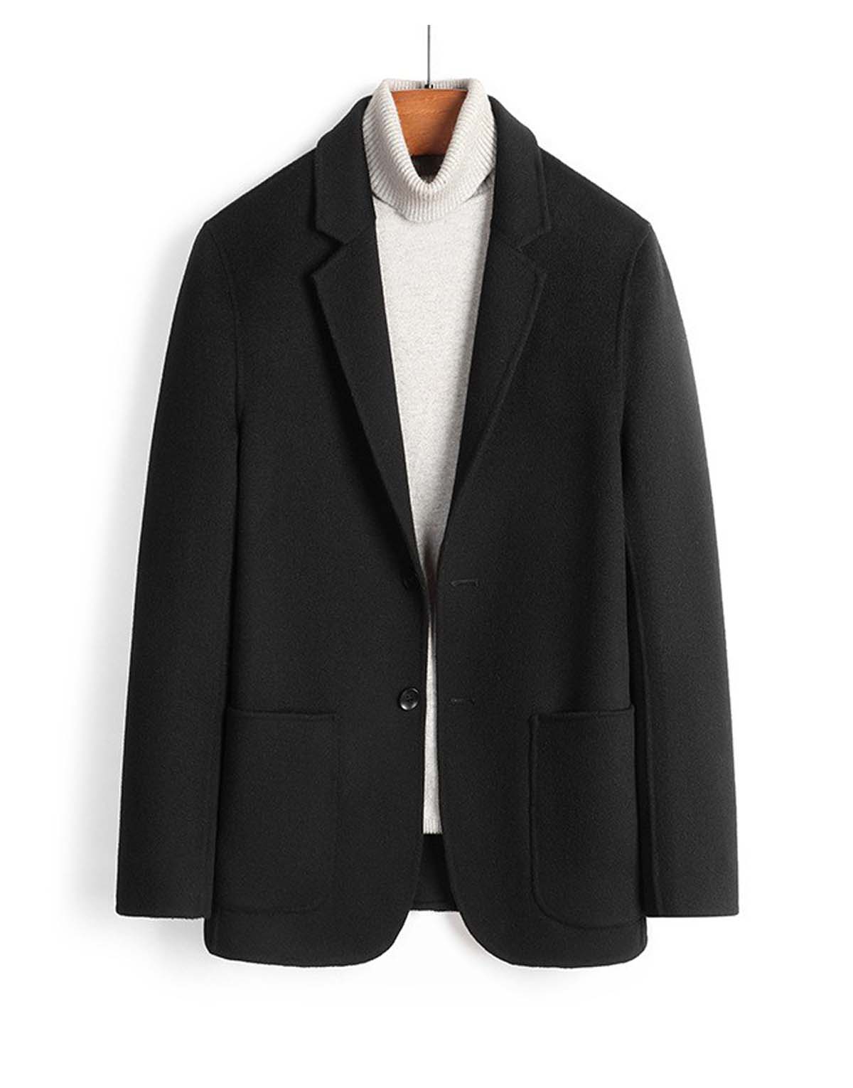 Men's short wool blazer-w9012